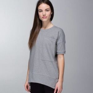 Lululemon Mudra Sweatshirt blouse Heather Gray